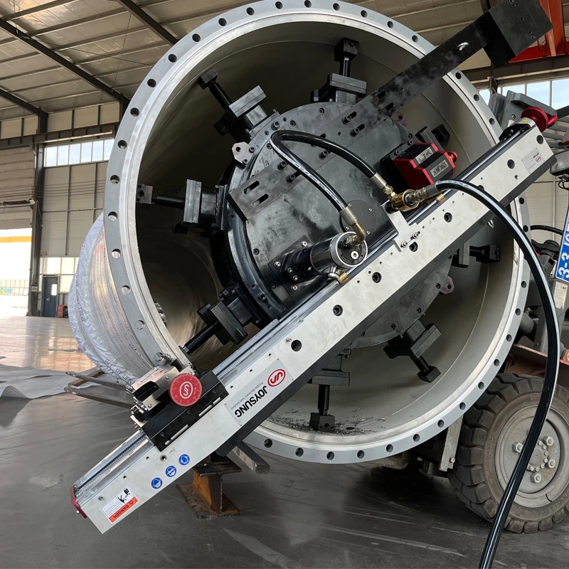 Pipe flange on site machining Pipe flange on site machining